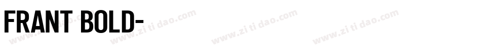 Frant Bold字体转换